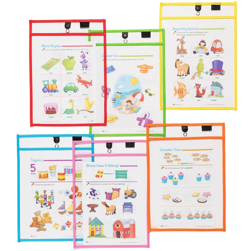 Two Point Magnetic Dry Erase Pockets by Two Point (6-Pack) - Portrait - Clear Dry Erase Pocket Sleeves, Job Shop Ticket Holders, Clear Paper Sleeves Protectors, Magnetic Pouch - Image 5
