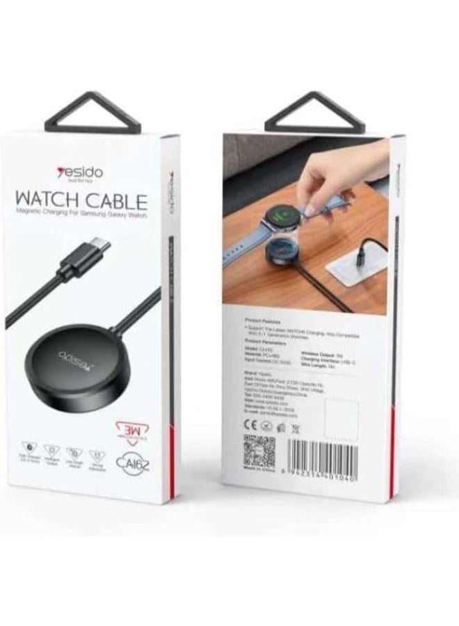 شاحن ساعة مغناطيسي Yesido CA162 USB-C لساعة Samsung Galaxy Watch - كابل بطول 1.2 متر، خرج 3 واط - https://f.nooncdn.com/p/pzsku/Z119D471335871A5AD449Z/45/1757341398/7c545344-2856-44b3-8e0a-e60e66af33d0.jpg