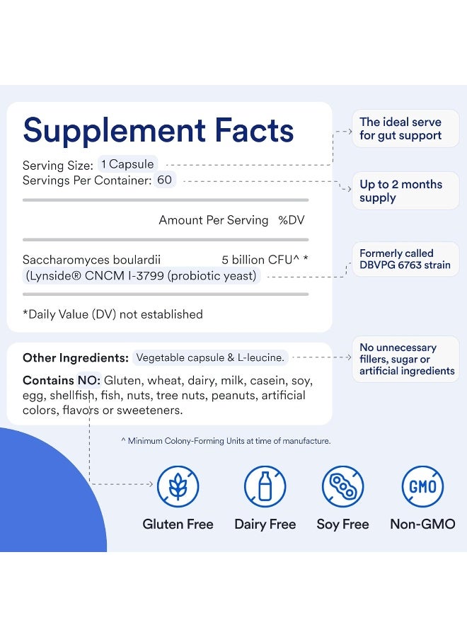 Essential Stacks Saccharomyces Boulardii Probiotics (Non-Gmo & Gluten Free) - 5 Billion Cfus For Gut Health - Image 3