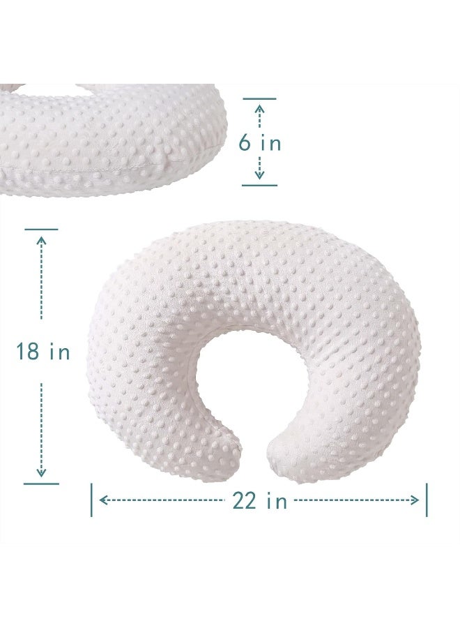 QUENESS Nursing Pillow and Positioner, Breastfeeding, Bottle Feeding, Baby Sitting Support with Removable Ultra Soft Minky Cover, Tummy Time Support for Baby Boys and Girls (Beige) - Image 5