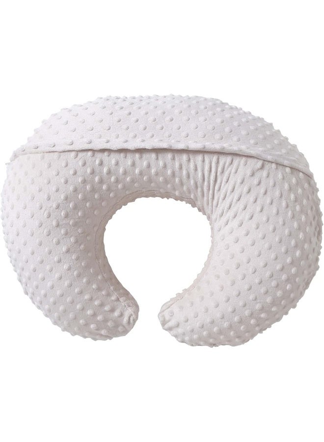 QUENESS Nursing Pillow and Positioner, Breastfeeding, Bottle Feeding, Baby Sitting Support with Removable Ultra Soft Minky Cover, Tummy Time Support for Baby Boys and Girls (Beige) - Image 4