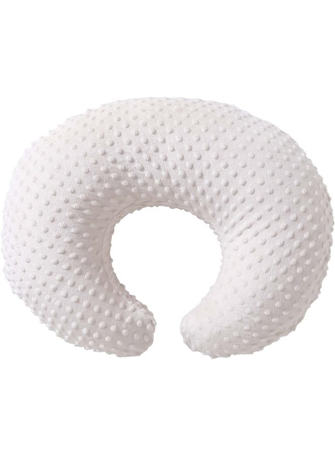 QUENESS Nursing Pillow and Positioner, Breastfeeding, Bottle Feeding, Baby Sitting Support with Removable Ultra Soft Minky Cover, Tummy Time Support for Baby Boys and Girls (Beige) - Image 3