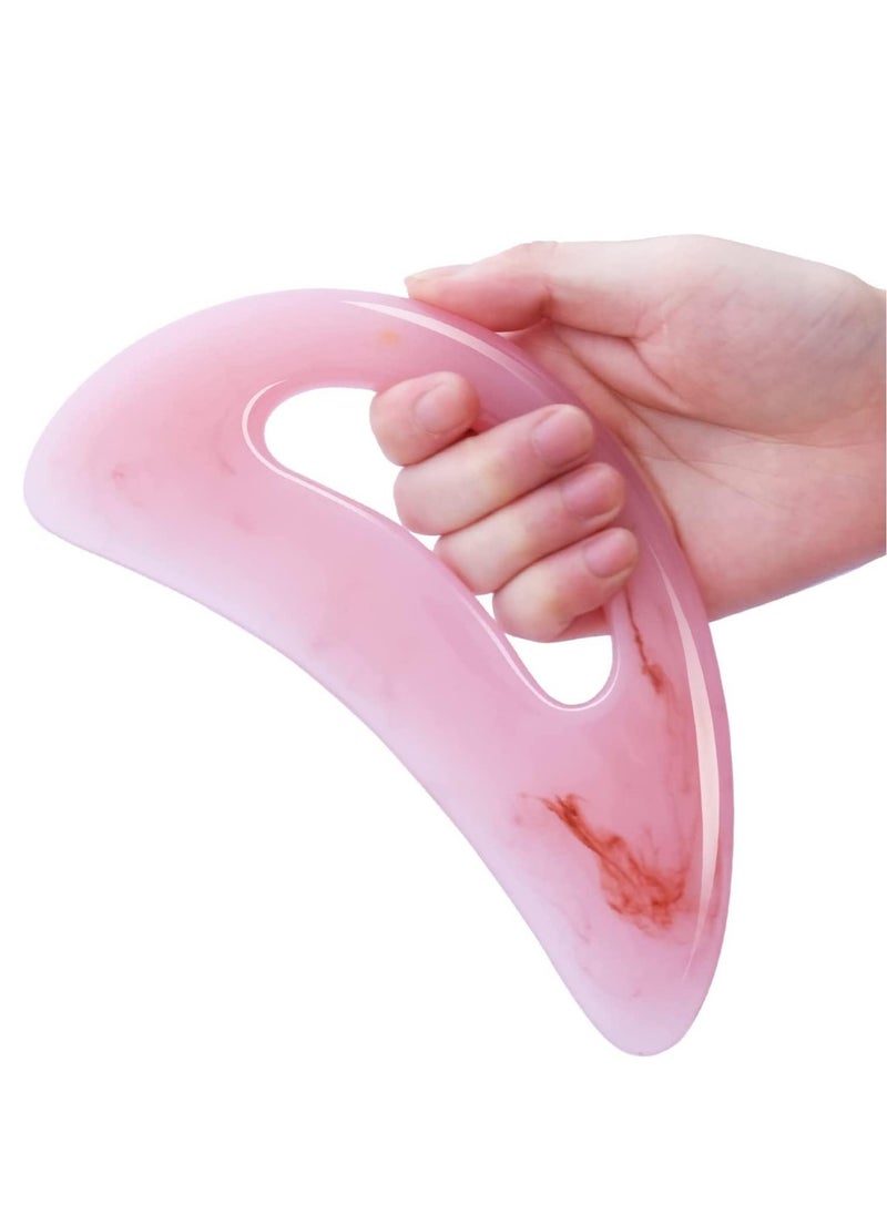 GUDOO Gua Sha Massage Tool with Handle Resin Large Lymphatic Drainage Massager Gua Sha Scraping Tool Body Sculpting Anti Cellulite Tools for Women Men Back Neck Leg Face  - Image 1