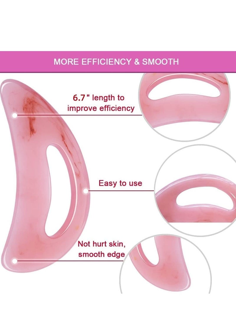GUDOO Gua Sha Massage Tool with Handle Resin Large Lymphatic Drainage Massager Gua Sha Scraping Tool Body Sculpting Anti Cellulite Tools for Women Men Back Neck Leg Face  - Image 4