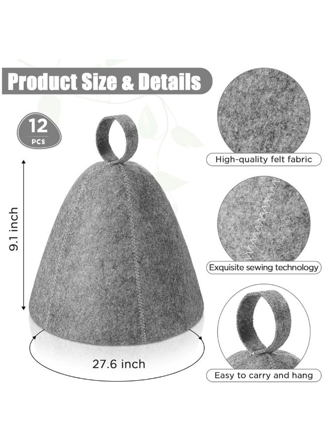 JaGely Sauna Hat for Men Women Wool Sauna Hat Vaporarium Cap Russian Banya Cap for Bath House Accessories - Image 2