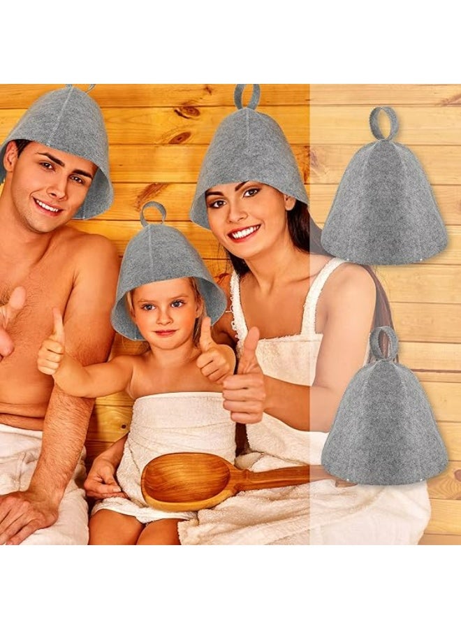 JaGely Sauna Hat for Men Women Wool Sauna Hat Vaporarium Cap Russian Banya Cap for Bath House Accessories - Image 5