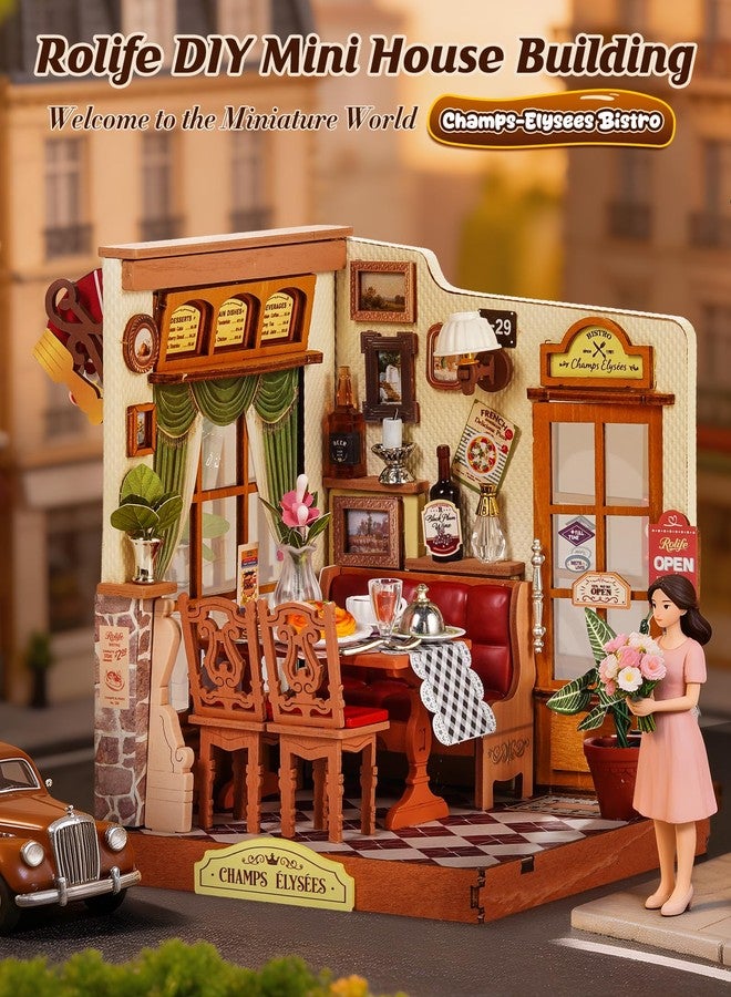 Rolife DIY Miniature Kit Mini Building Dollhouse Champs-Élysées Bistro, Miniverse Lifestyle Mini Bookshelf Decoration, DIY Hobbies for Craftsman (Champs-Élysées Bistro) - Image 2