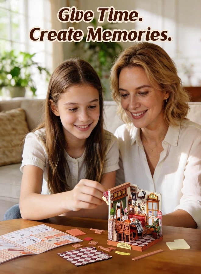 Rolife DIY Miniature Kit Mini Building Dollhouse Champs-Élysées Bistro, Miniverse Lifestyle Mini Bookshelf Decoration, DIY Hobbies for Craftsman (Champs-Élysées Bistro) - Image 4