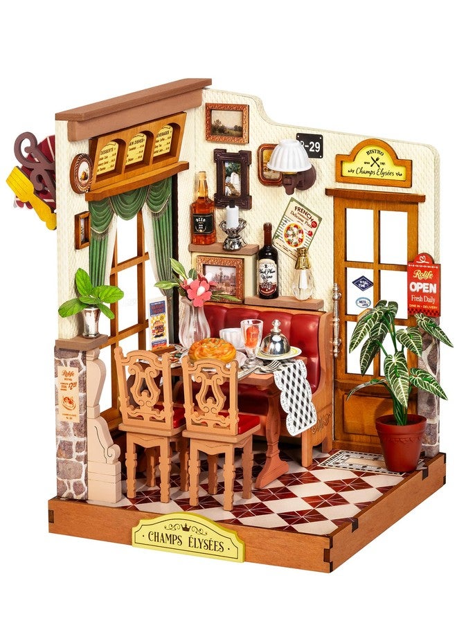 Rolife DIY Miniature Kit Mini Building Dollhouse Champs-Élysées Bistro, Miniverse Lifestyle Mini Bookshelf Decoration, DIY Hobbies for Craftsman (Champs-Élysées Bistro) - Image 1