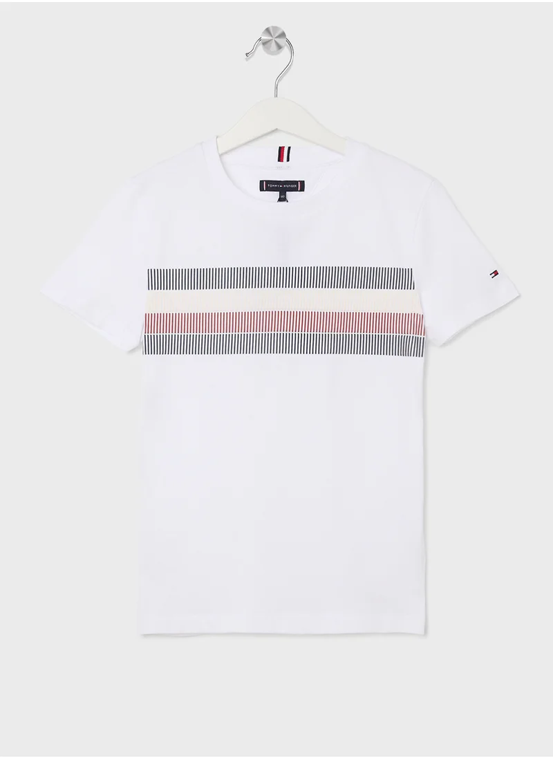 تومي هيلفيغر Youth Striped T-Shirt