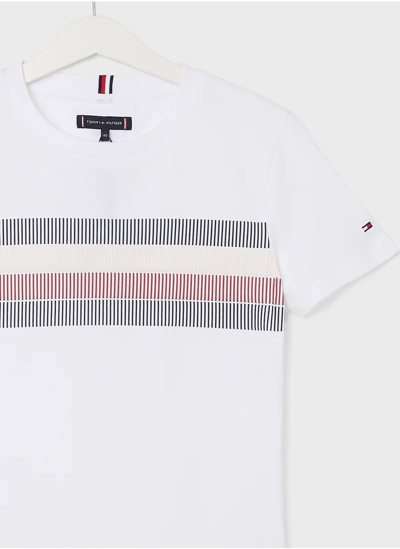تومي هيلفيغر Youth Striped T-Shirt