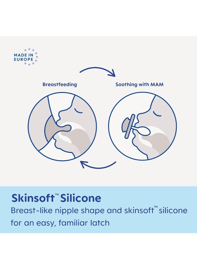 MAM ممصاص مام الأصلي غير اللامع (عبوة 2، 1 علبة تعقيم لمصاصات)  - Image 4