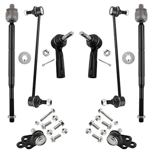 BOXI 8pcs Front Sway Bars&Lower Ball Joints&Tie Rods for Chevy Cobalt 2005-2010 /for Pontiac G5 Pursuit 2005-2008 /for Saturn Ion 2005-2007 - Soft Ride Suspension Only | K80566 K80252 ES800030 EV80445 - Image 1