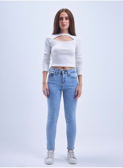 Medium-Waist Light Acid Wash Skinny Jeans. - pzsku/Z119D974D36D89A747E7CZ/45/_/1721563386/8fe33b28-a195-45d8-8515-72ba02a8bc02