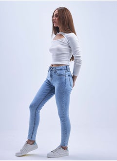 Medium-Waist Light Acid Wash Skinny Jeans. - pzsku/Z119D974D36D89A747E7CZ/45/_/1721563396/7d555b25-8f86-43f8-9a19-8b52f1c4b009