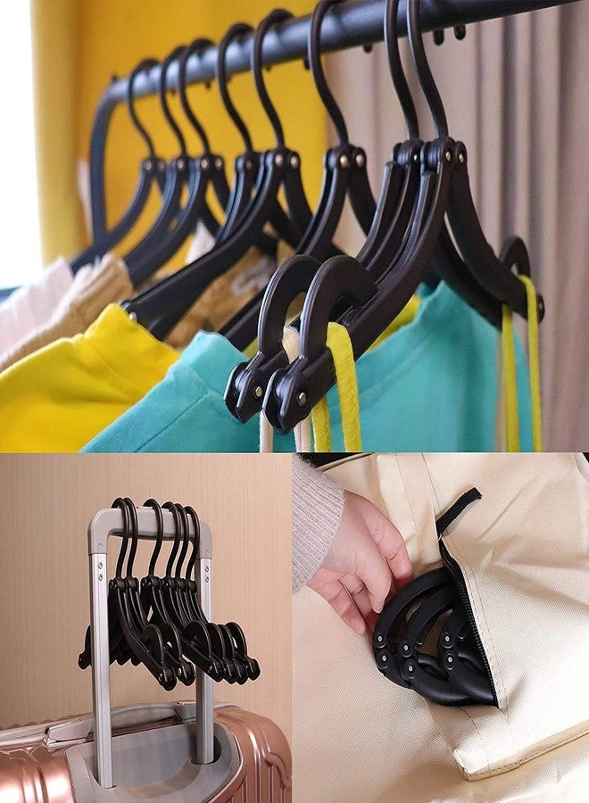 BIRZAR Travel Hangers - Portable Folding Clothes Hangers Travel Accessories Foldable Clothes Hangers Drying Rack for Travel Plastic, Pack of 4 Hangers for Shirt, (Multicolour) (4) - Image 5