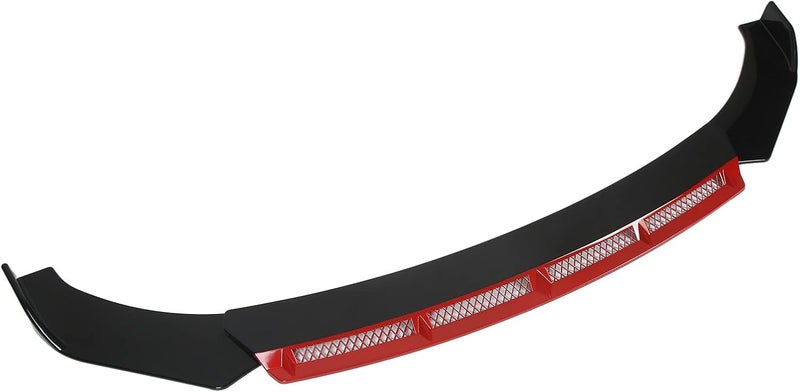 cheekyglo Universal Front Splitter Scratch Resistant Fade Resistant Bumper Lip For Car Modification (Red)Red - Image 1