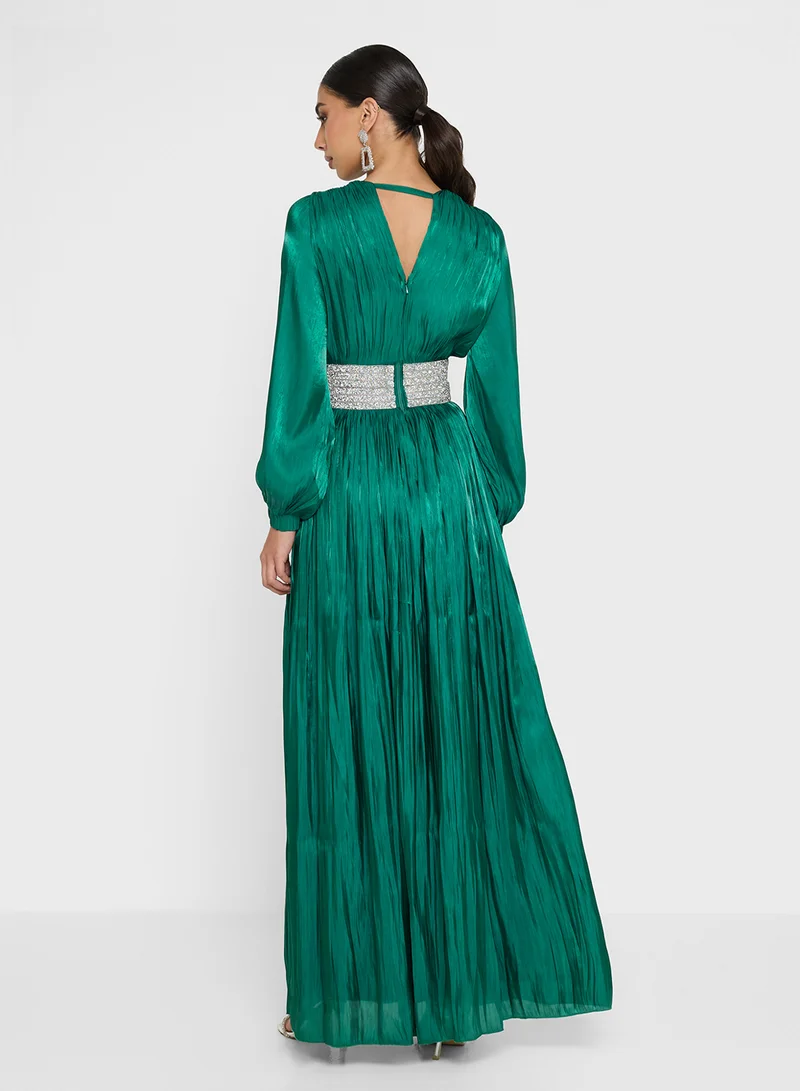 جولدن ابل Embellished Belt Dress
