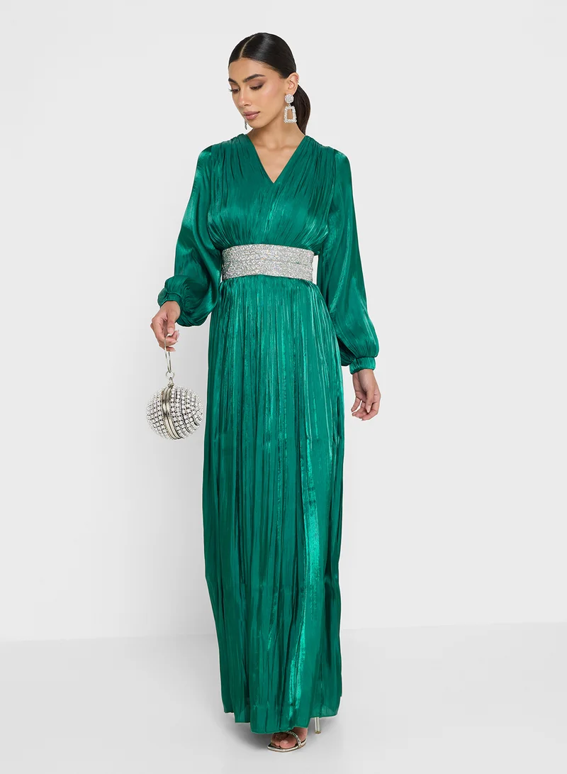 جولدن ابل Embellished Belt Dress