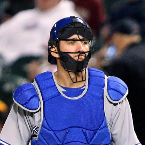 Gracfulcub Baseball Catcher Mask Umpire Mask,Full-Face Protection for Baseball,Lightweight Secure Fit Provides Maximum Protection and Comfort – Does Not Obstruct View (Black Lychee) - Image 5
