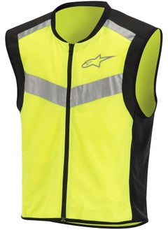 Alpinestars Black-Yellow Fluorescent Flare Motorcycle Safety Vest 
