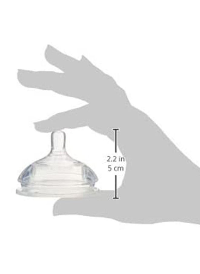 ماركة غير محددة - Natural Teat Silicone Nipples (Variable Flow), 6+ M, Pack Of 2 - Image 1