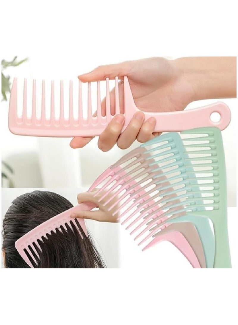 Generic Wide Tooth Detangling Comb - Large Wet Hair Detangler Brush for Women and Girls - 1 Piece Different Color  - Image 3