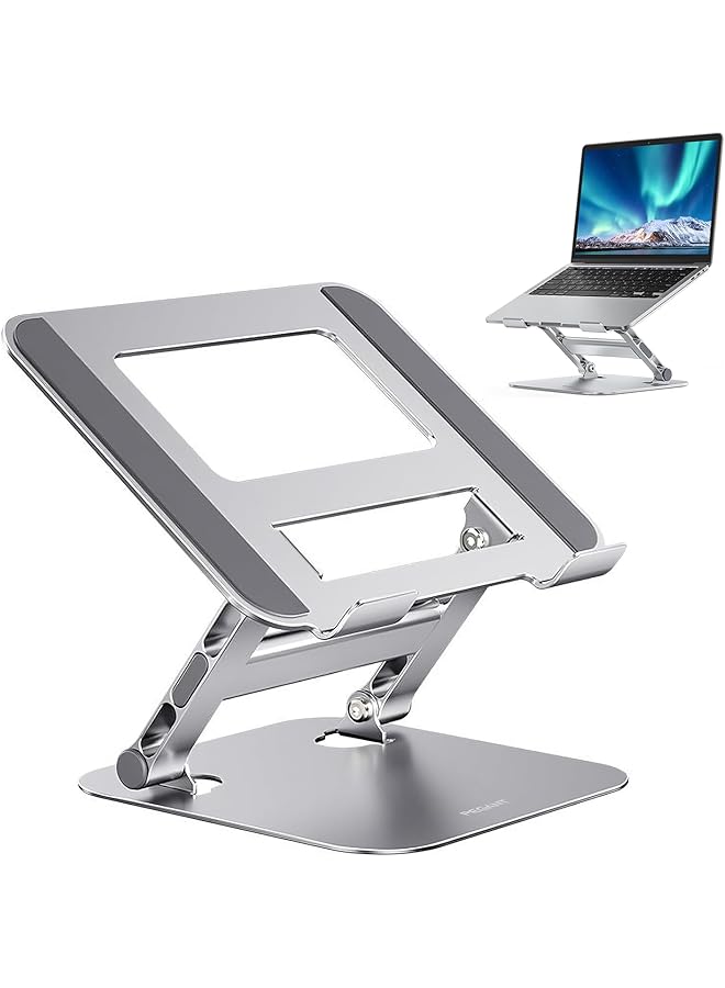PEGANT Adjustable Foldable Laptop Stand For Desk Ergonomic Portable Aluminum 10 16 Inch Laptop Organizer Lightweight Notebook Holder For Home Office Travel Compatible With Macbook Dell Hp Lenovo Asus - Image 1