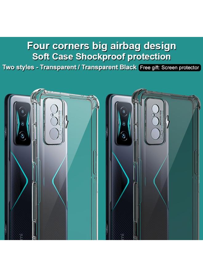 Green Tiger Xiaomi Redmi K50 Gaming 5G imak TPU Phone Case with Screen Protector Transparent - Image 4