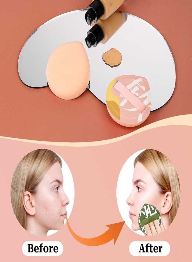 Aternal 4 قطع من إسفنجات المكياج الكورية، إسفنجات مكياج ناعمة على شكل دمعة لتثبيت البودرة، إسفنجة مكياج للوجه، إسفنجة بيوتي بلندر لكريم الأساس، الكونسيلر، الكريم السائل، والبودرة، مناسبة للمبتدئين - متوسطة - Image 4