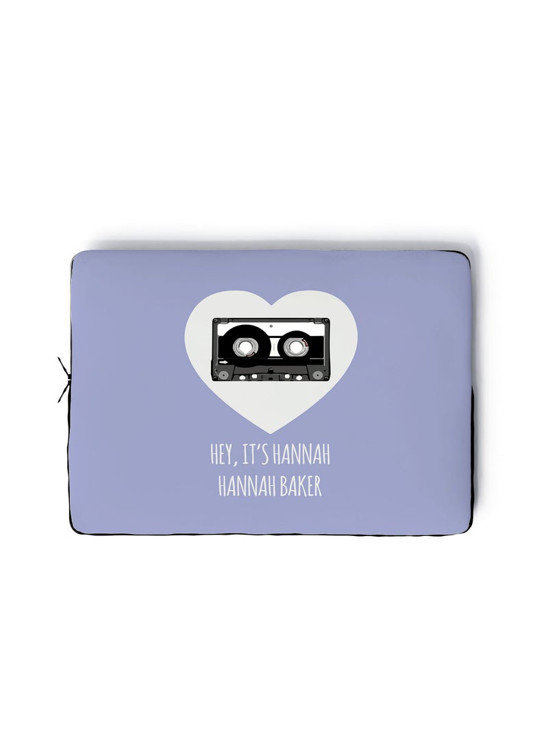 LOUD UNIVERSE Laptop Sleeve 13 inch 13 Reasons Why Quote Netflix TV Series Hannah Baker Tablet Sleeve - Image 1