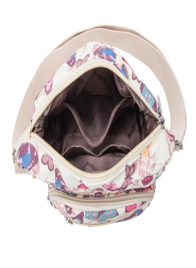 Pealwel Women Shoulder Handbag Roomy Multiple Pockets Bag Ladies Crossbody Purse Tote Top Handle Satchel(Butterfly) - Image 5
