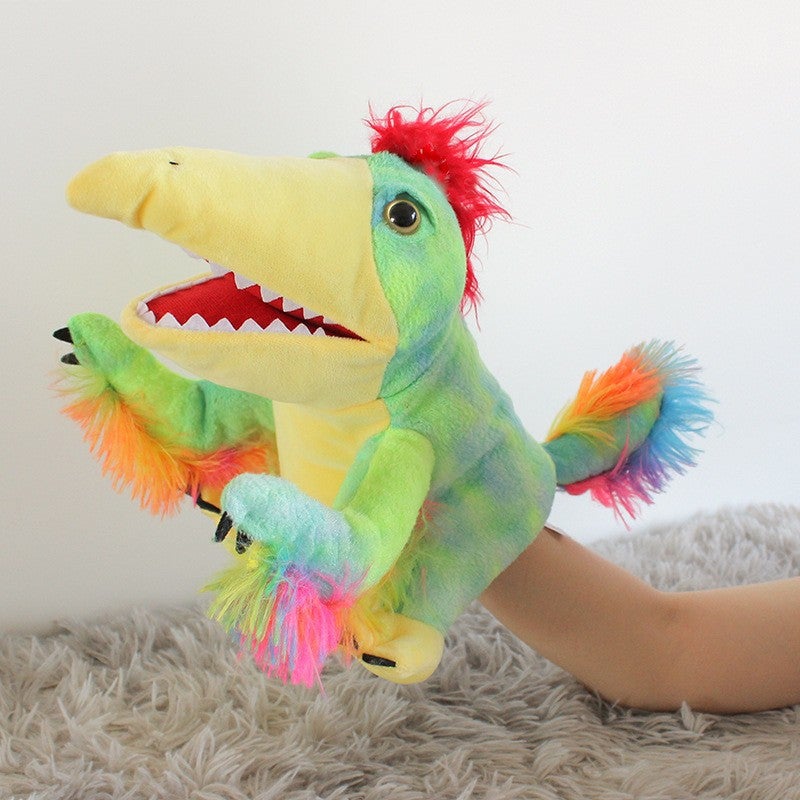 New Dinosaur Hand Puppet With Open Mouth Tyrannosaurus Rex Plush Toy Parent-Child Interactive Triceratops Doll Spot - Image 1