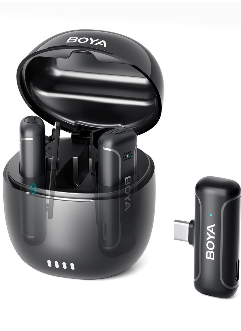 BOYA - BOYA BY-WM3T-U2 Wireless Microphone for USB-C Android Smartphone Laptop, 20H Operation Time 2 Mini Plug-Play Wireless Lapel Mics for Video Recording Interview YouTube Vlog - Image 1