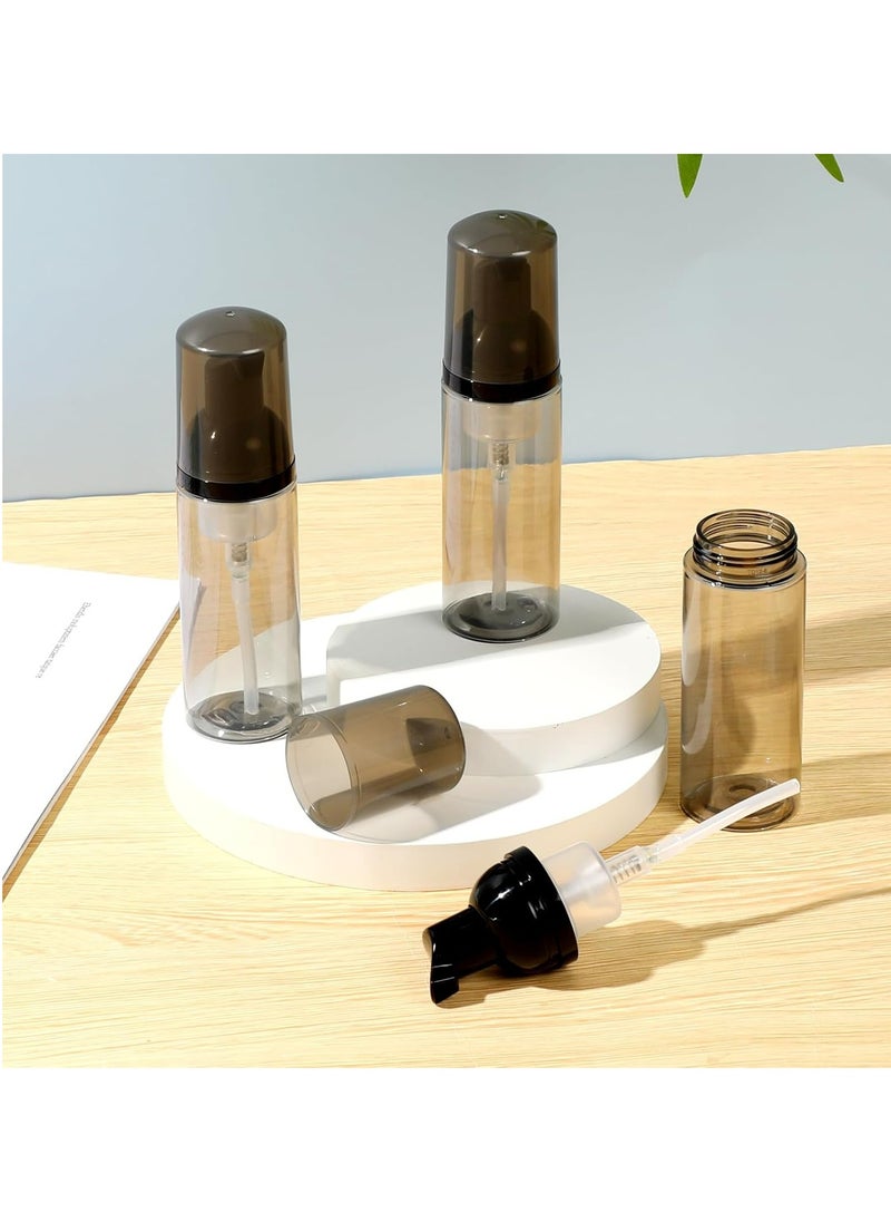 Oasisgalore - 3Pcs 2 OZ Travel Soap Foam Pump Bottles Travel Foaming Shampoo Dispenser for Cleaning Makeup (Black) - Image 1