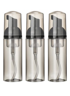 3Pcs 2 OZ Travel Soap Foam Pump Bottles Travel Foaming Shampoo Dispenser for Cleaning Makeup (Black)