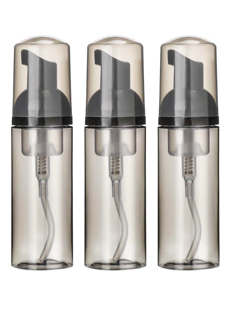 Oasisgalore - 3Pcs 2 OZ Travel Soap Foam Pump Bottles Travel Foaming Shampoo Dispenser for Cleaning Makeup (Black) - Image 1