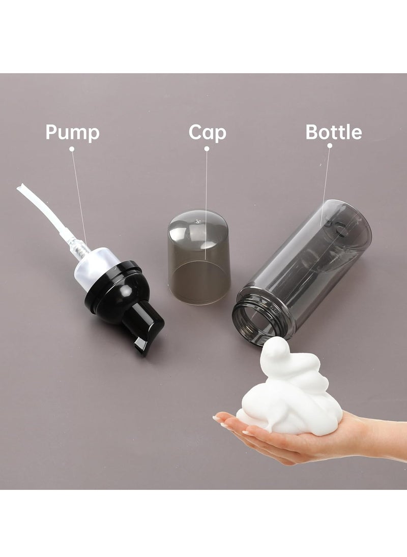 Oasisgalore - 3Pcs 2 OZ Travel Soap Foam Pump Bottles Travel Foaming Shampoo Dispenser for Cleaning Makeup (Black) - Image 1