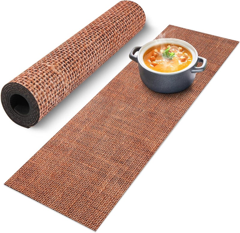 yeload Trivet Table Runner Hot Plates Mat 12 X 40 Inch Heat Resistant Table Protector Waterproof Decorative Farmhouse Kitchen Trivets Counter Heat Proof Placemats for Hot Dishes (Linen) - Image 1