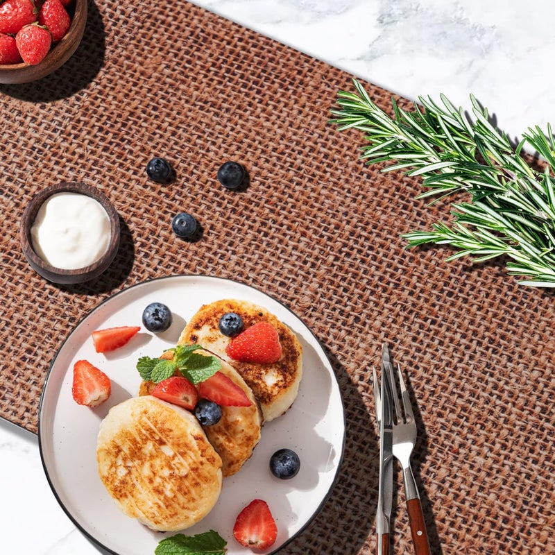 yeload Trivet Table Runner Hot Plates Mat 12 X 40 Inch Heat Resistant Table Protector Waterproof Decorative Farmhouse Kitchen Trivets Counter Heat Proof Placemats for Hot Dishes (Linen) - Image 2