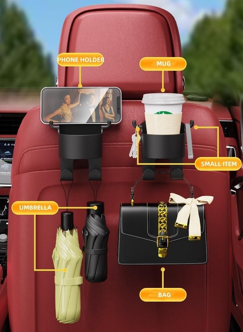RATSAW Multifunctional Hook for Car Seat Back Cup Holder Car Phone Holder with Hook Car Back Hanging Mount Cup Storage  - Image 4
