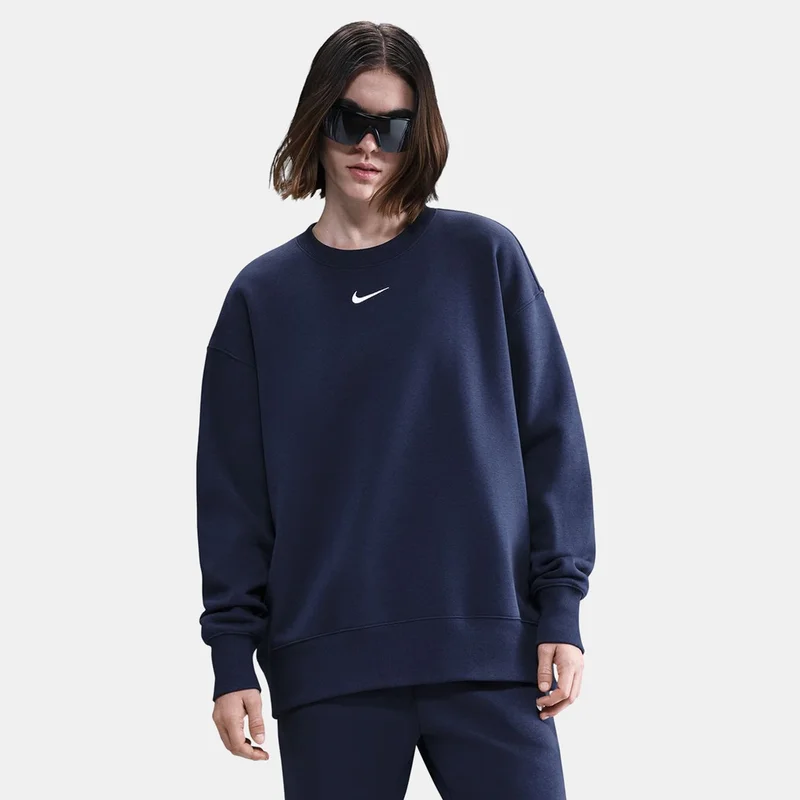 Nike Blue Women's Sportswear Phoenix Fleece Sweatshirt for Women | Best Price UAE