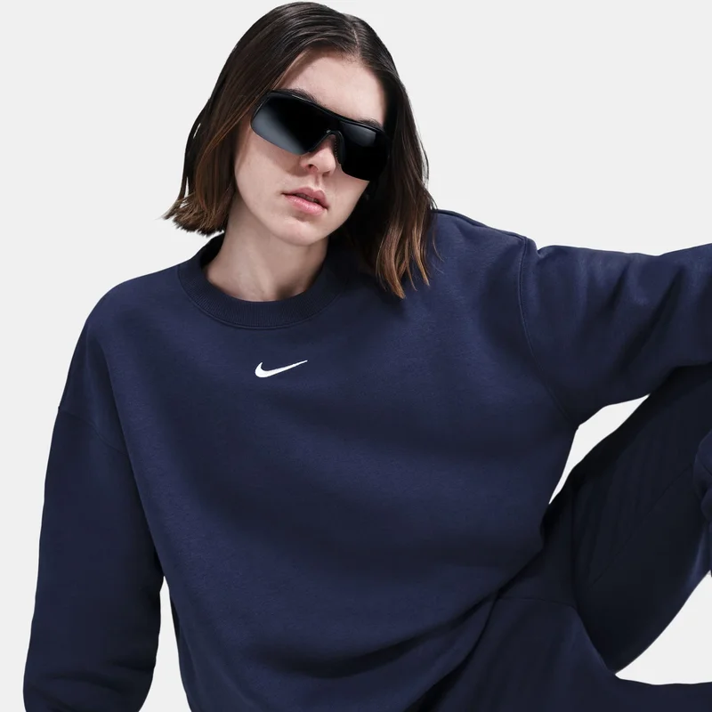 Nike Blue Women's Sportswear Phoenix Fleece Sweatshirt for Women | Best Price UAE