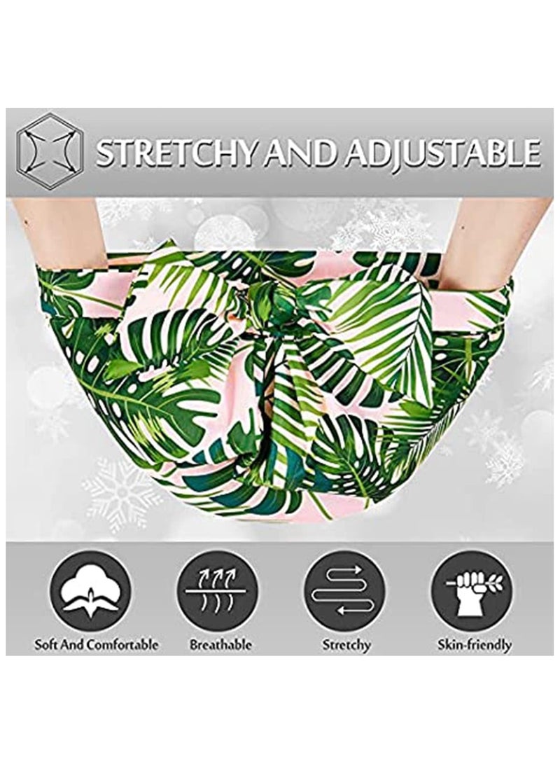 general Women's Shower Cap Set of 3, Waterproof Reusable Shower Cap, Elasticated Hemmed Turban Shower Cap, Bow Silky Satin Shower Cap for Long, Short and Curly Hair - Image 3
