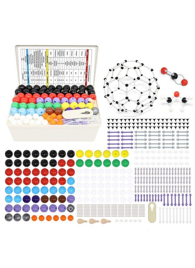Reliancer Chemistry Molecular Model Kit 444Pcs Organic And Inorganic Modeling Students Teacher Set With Atoms Bonds A Fullerene Set Instructional Guide For Brisk Learner Kids Scientist For Learning Science  - Image 2