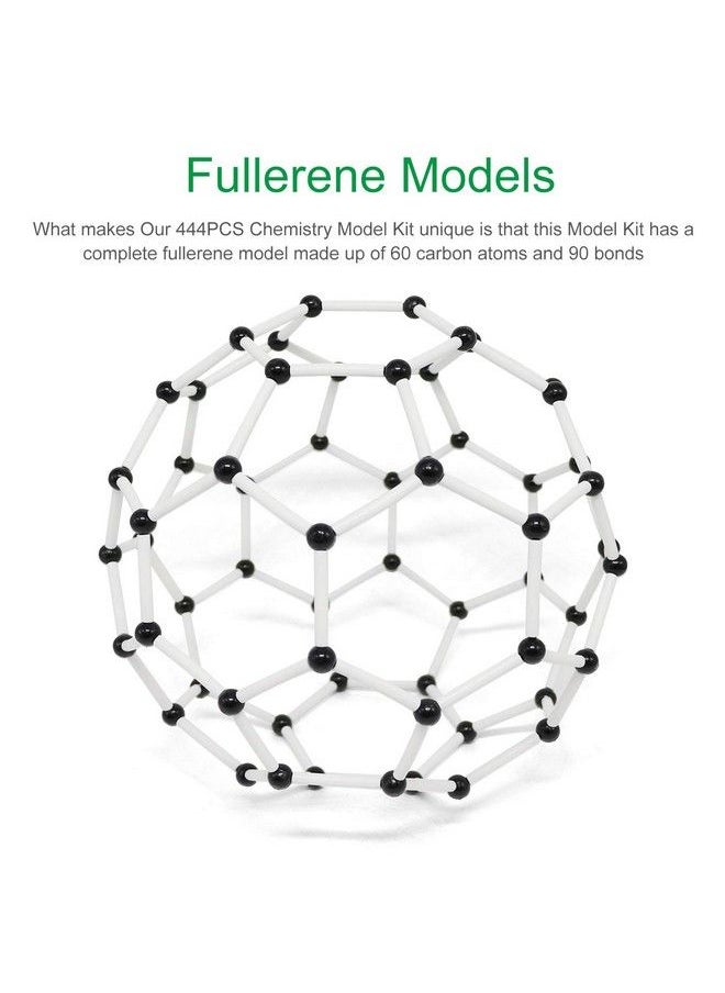 Reliancer Chemistry Molecular Model Kit 444Pcs Organic And Inorganic Modeling Students Teacher Set With Atoms Bonds A Fullerene Set Instructional Guide For Brisk Learner Kids Scientist For Learning Science  - Image 3