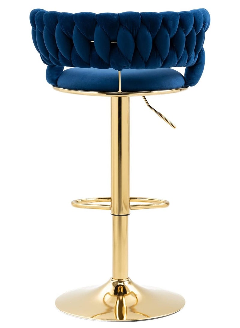 DubaiGallery Luxury bar Stool,Modern Round Adjustable Reception Chair, Gold Velvet Bar Chair, Kitchen high Dining Chair , Height Adjustable and 360° Swivel. Suitable for bar, Home, office, Cafe - Image 1