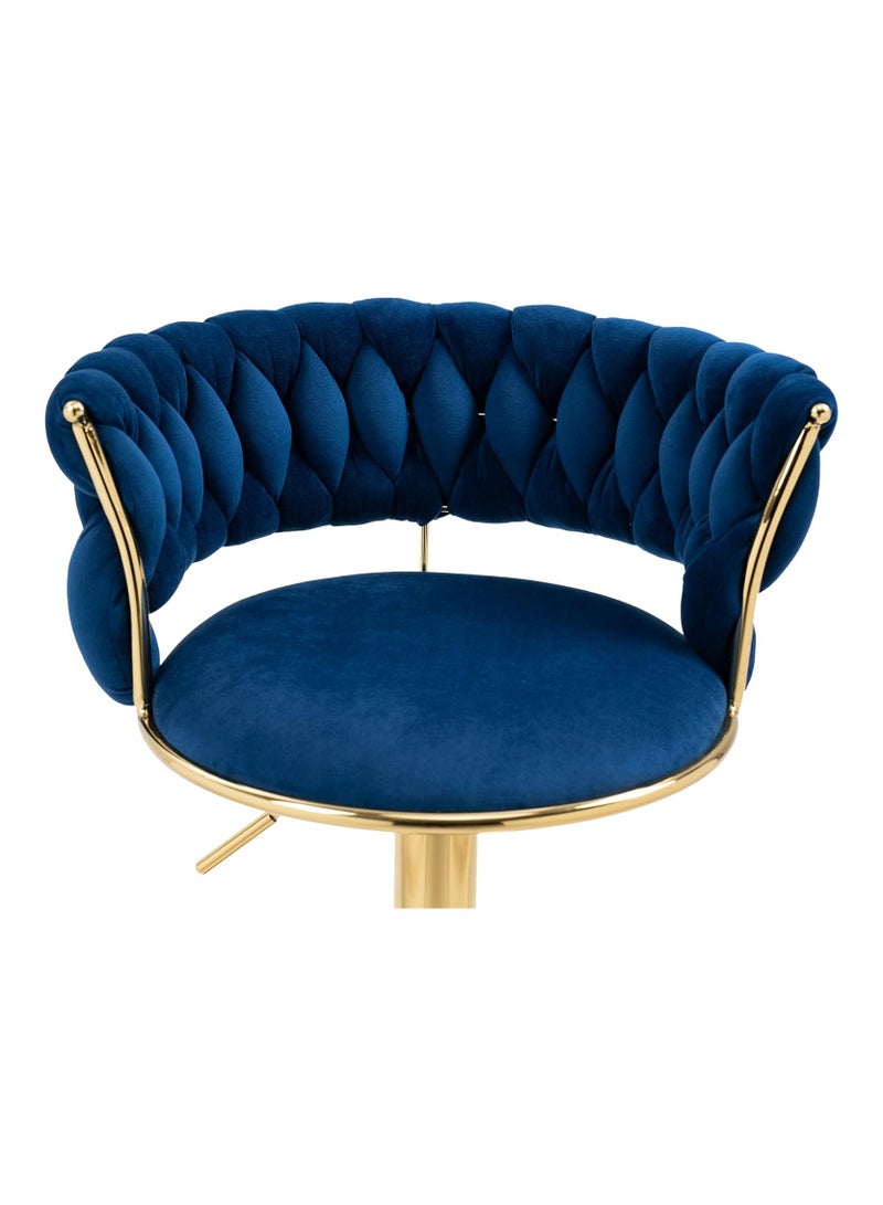 DubaiGallery Luxury bar Stool,Modern Round Adjustable Reception Chair, Gold Velvet Bar Chair, Kitchen high Dining Chair , Height Adjustable and 360° Swivel. Suitable for bar, Home, office, Cafe - Image 3