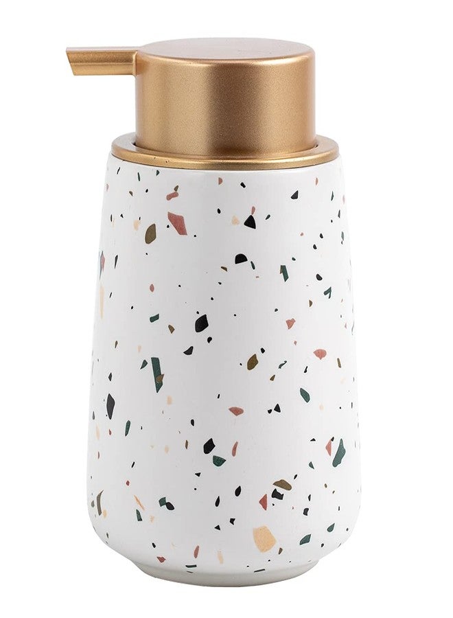 Coffeezone 11 oz Terrazzo Design Ceramic Lotion Dispenser Liquid Hand Soap Dispenser Pump Bottle for Kitchen Bathroom (Terrazzo) - Image 1