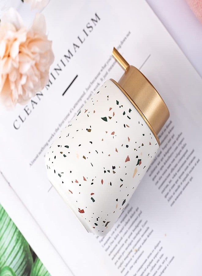 Coffeezone 11 oz Terrazzo Design Ceramic Lotion Dispenser Liquid Hand Soap Dispenser Pump Bottle for Kitchen Bathroom (Terrazzo) - Image 2
